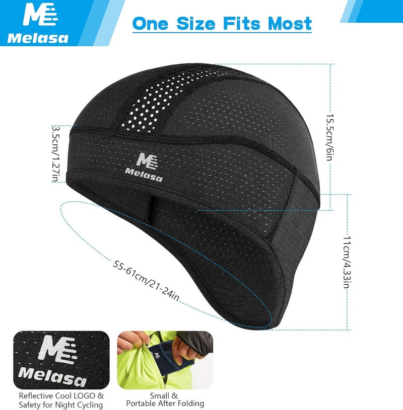 MELASA Skull Cap Cooling Helmet Liner for Hard Hat with Neck Extension Sun Protection Mesh Breathable Sweat Cap for Men Women - Image 5